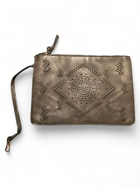 STREET LEVEL Leather Laser Cut Clutch